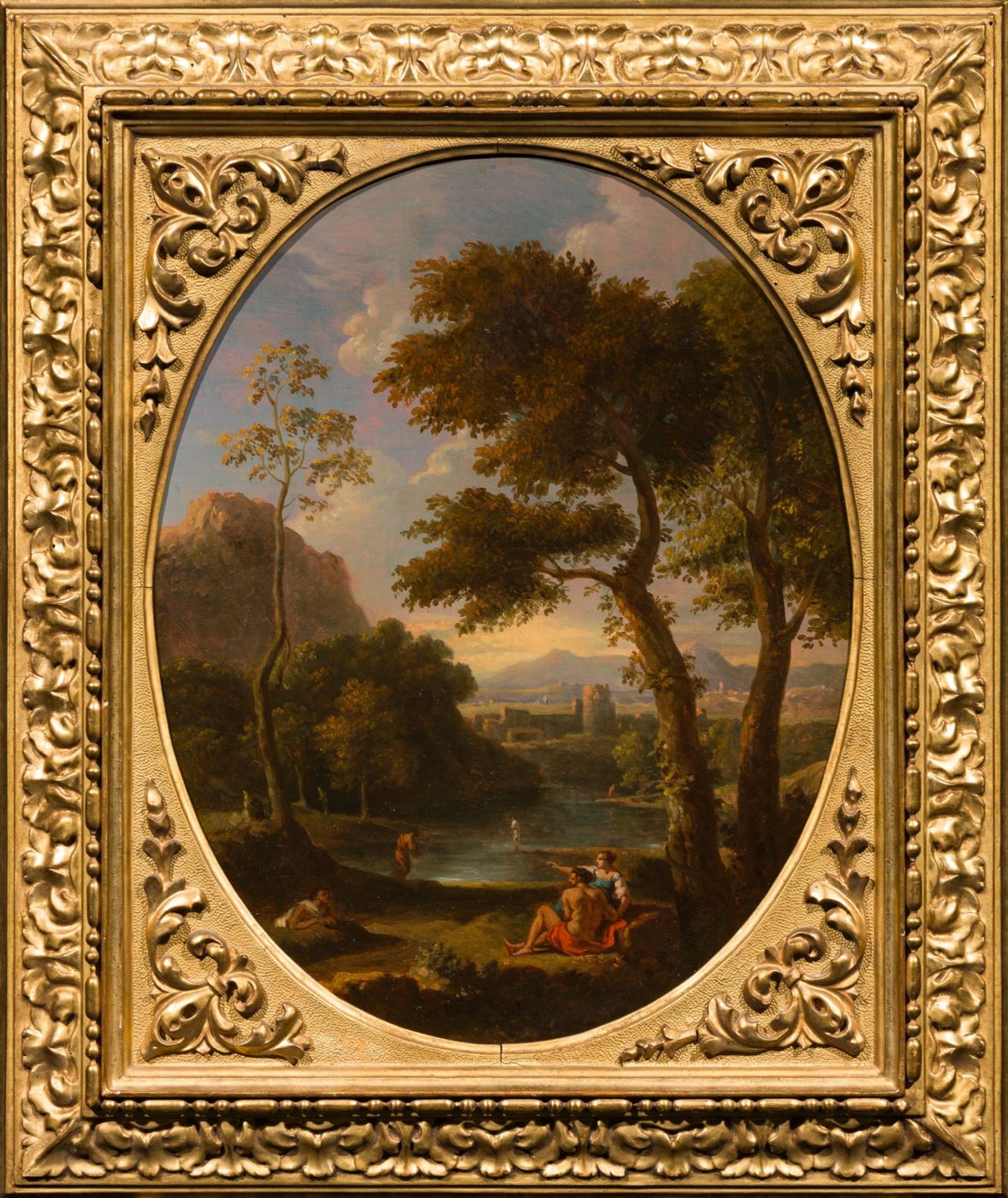 Jan Frans Van Bloemen (Antwerpen 1662 - 1749 Rom) „Zwei römische Landschaften mit Figuren“